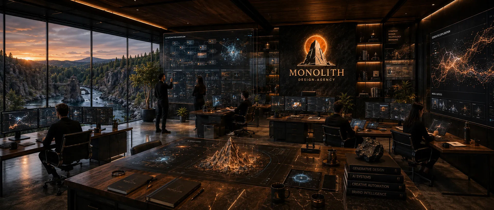 Design work underway at the Monolith studio